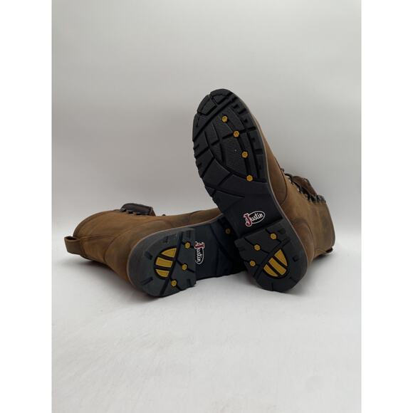 Justin DRYWALL BROWN COWHIDE SE960 Men's NWD Boot Brown Mismatched Sizes - Picture 8 of 11